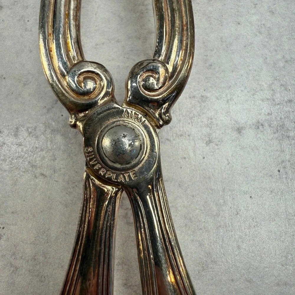 Vintage Silver Plated Pie‎ Serving Utensils 5 Set - Gorham Heritage Salad Tongs